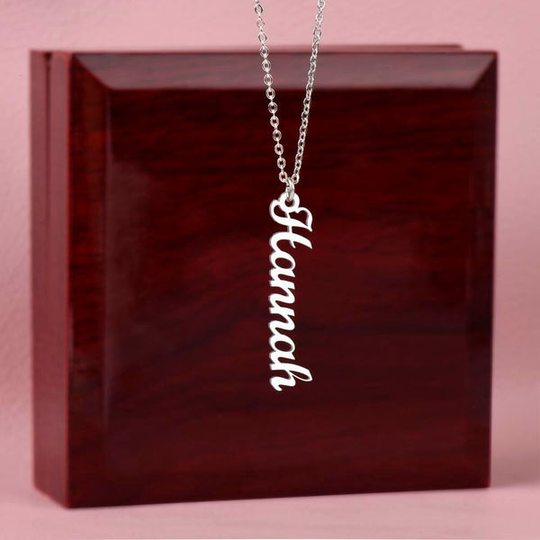 Collar Vertical Personalizado: El Regalo Perfecto para Hija Graduada 🎓 Jewelry/NameNecklace ShineOn Fulfillment Acero inoxidable pulido Luxury Box 
