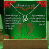 Conjunto de Lámpara de Acrílico con Luz LED y Collar Amor Eterno: Para el Amor de Mi Vida Jewelry ShineOn Fulfillment 