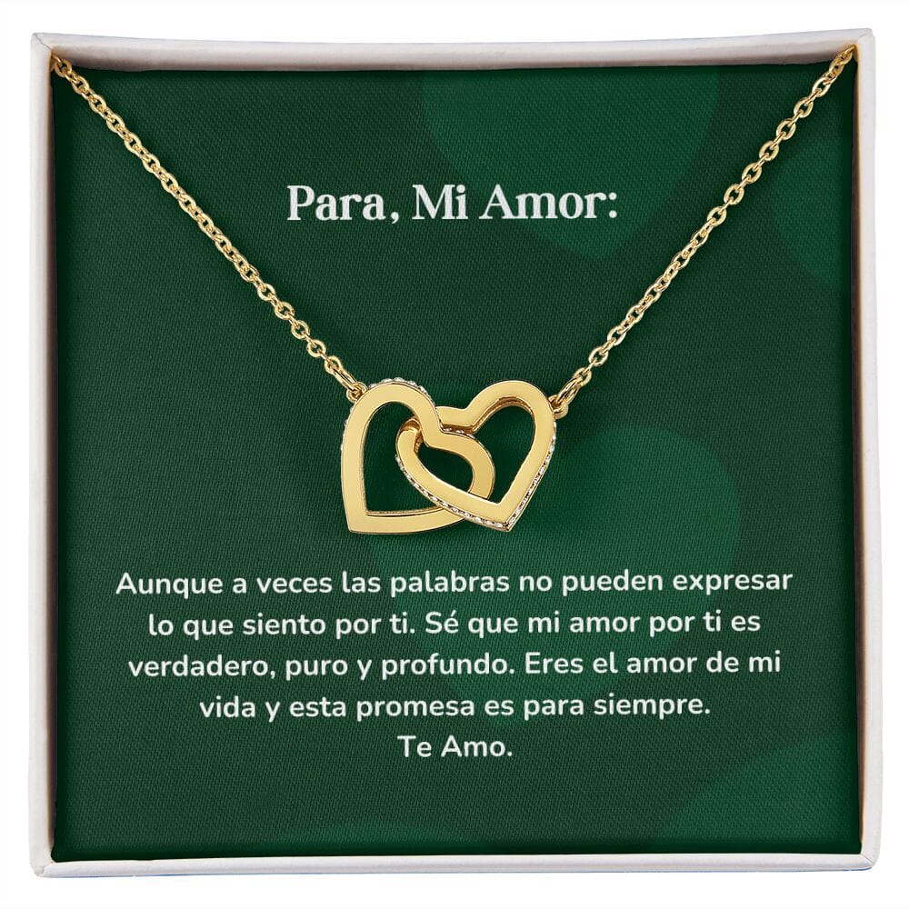 Corazones Entrelazados - Aunque a veces las palabras no pueden expresar lo que siento por ti. Jewelry/InterlockingHearts Acabado en Oro Amarillo de 18 quilates Caja Estándard (GRATIS) 