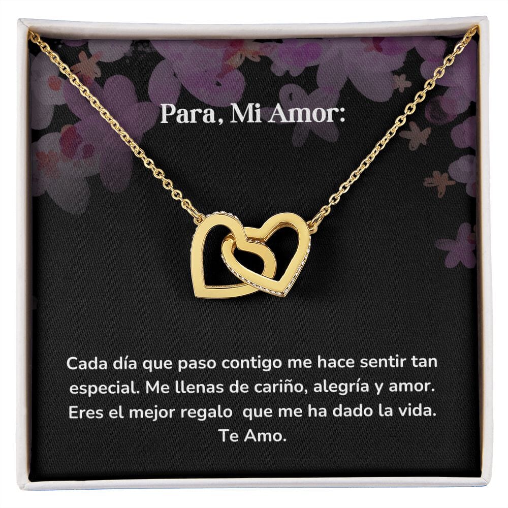 Corazones Entrelazados - Cada día que paso contigo me hace sentir tan especial. Jewelry/InterlockingHearts Acabado en Oro Amarillo de 18 quilates Caja Estándard (GRATIS) 