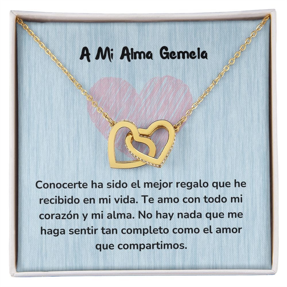 Corazones Entrelazados - Conocerte ha sido el mejor regalo que he recibido en mi vida Jewelry/InterlockingHearts Acabado en Oro Amarillo de 18 quilates Caja Estándard (GRATIS) 