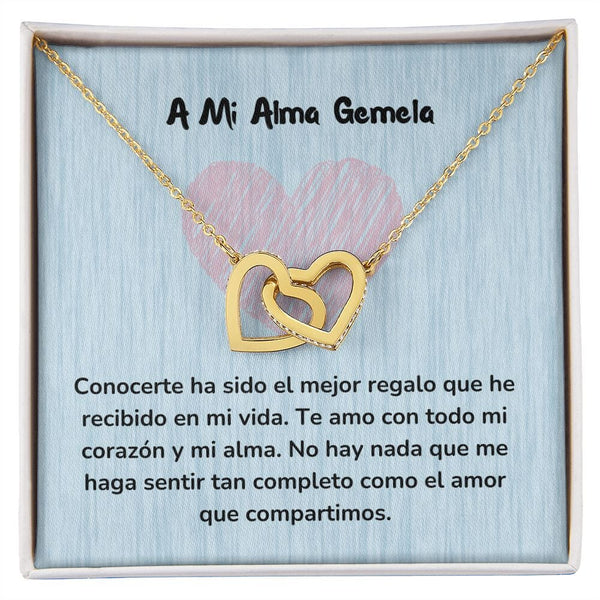 Corazones Entrelazados - Conocerte ha sido el mejor regalo que he recibido en mi vida Jewelry/InterlockingHearts Acabado en Oro Amarillo de 18 quilates Caja Estándard (GRATIS) 