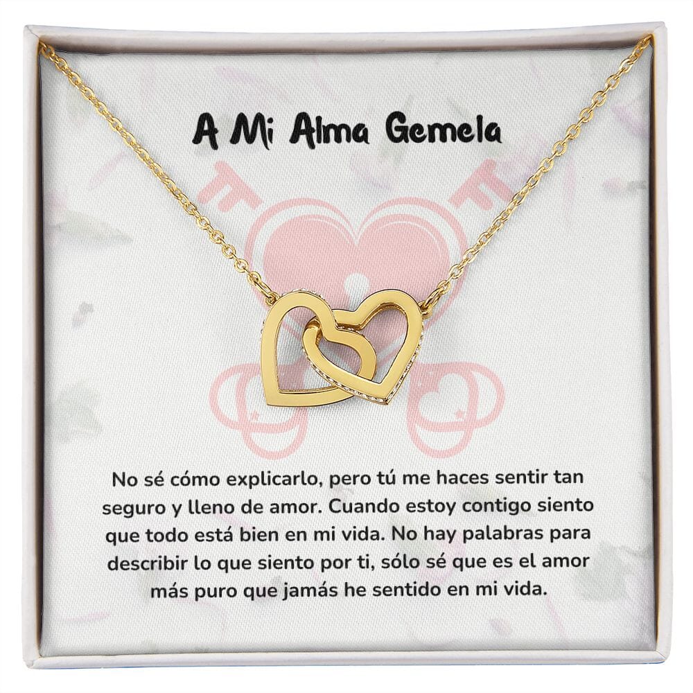 Corazones Entrelazados - contigo siento que todo está bien en mi vida Jewelry/InterlockingHearts Acabado en Oro Amarillo de 18 quilates Caja Estándard (GRATIS) 