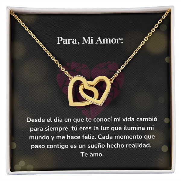 Corazones Entrelazados - Desde el día en que te conocí mi vida cambió para siempre Jewelry/InterlockingHearts Acabado en Oro Amarillo de 18 quilates Caja Estándard (GRATIS) 
