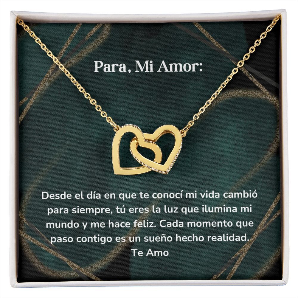 Corazones Entrelazados - Desde el día en que te conocí mi vida cambió para siempre Jewelry/InterlockingHearts Acabado en Oro Amarillo de 18 quilates Caja Estándard (GRATIS) 