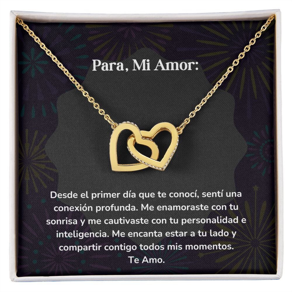 Corazones Entrelazados - Desde el primer día que te conocí, me enamoraste Jewelry/InterlockingHearts Acabado en Oro Amarillo de 18 quilates Caja Estándard (GRATIS) 