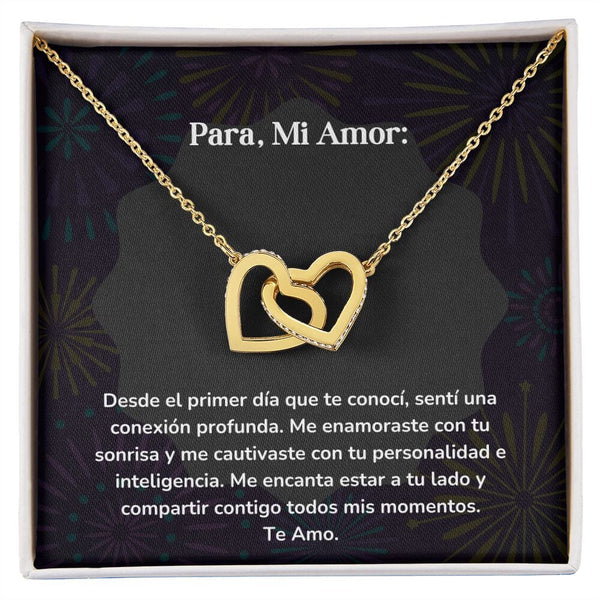 Corazones Entrelazados - Desde el primer día que te conocí, me enamoraste Jewelry/InterlockingHearts Acabado en Oro Amarillo de 18 quilates Caja Estándard (GRATIS) 