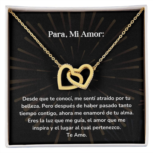 Corazones Entrelazados - Desde que te conocí, me sentí atraído por tu belleza. Jewelry/InterlockingHearts Acabado en Oro Amarillo de 18 quilates Caja Estándard (GRATIS) 