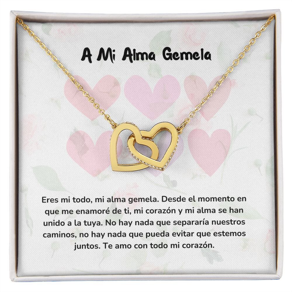 Corazones Entrelazados - Eres mi todo, mi alma gemela. Jewelry/InterlockingHearts Acabado en Oro Amarillo de 18 quilates Caja Estándard (GRATIS) 