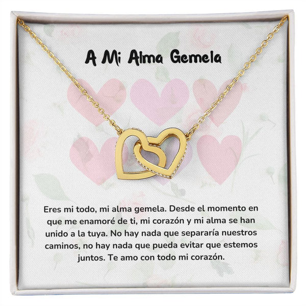 Corazones Entrelazados - Eres mi todo, mi alma gemela. Jewelry/InterlockingHearts Acabado en Oro Amarillo de 18 quilates Caja Estándard (GRATIS) 