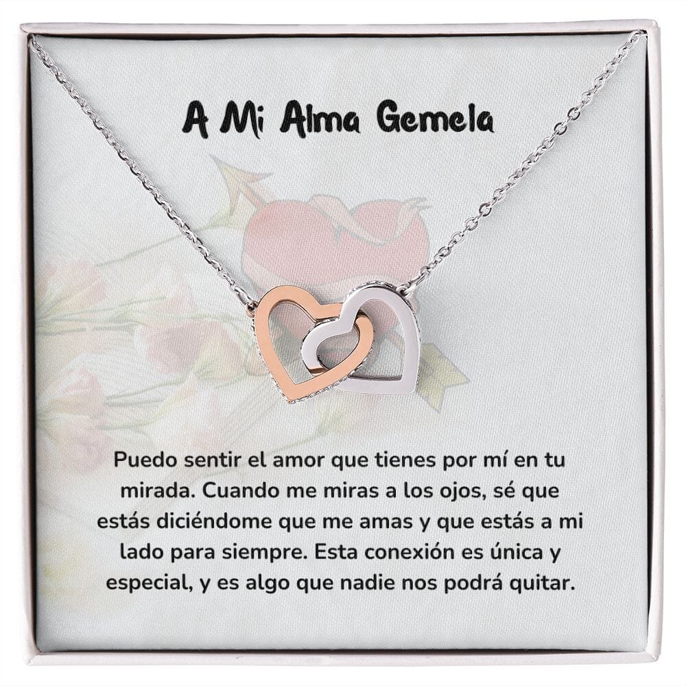 Corazones Entrelazados - Esta conexión es única y especial, y es algo que nadie nos podrá quitar Jewelry/InterlockingHearts Acero Inoxidable Pulido &amp; Acabado en Oro Rosa Caja Estándard (GRATIS) 