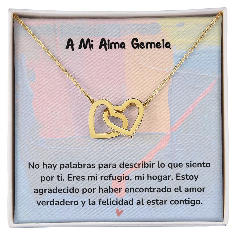 Corazones Entrelazados - Estoy agradecido por haber encontrado el amor verdadero Jewelry/InterlockingHearts Acabado en Oro Amarillo de 18 quilates Caja Estándard (GRATIS) 