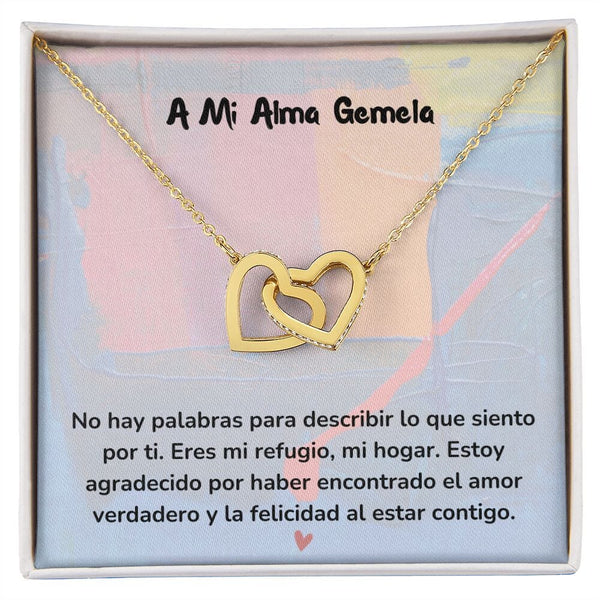 Corazones Entrelazados - Estoy agradecido por haber encontrado el amor verdadero Jewelry/InterlockingHearts Acabado en Oro Amarillo de 18 quilates Caja Estándard (GRATIS) 