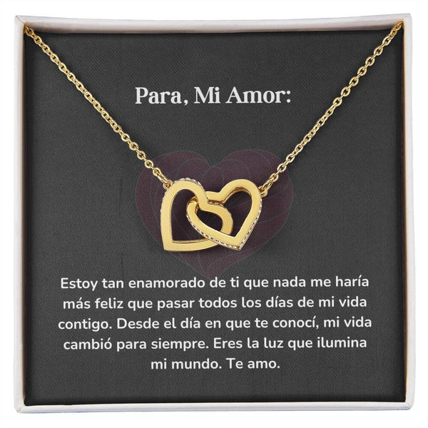 Corazones Entrelazados - Estoy tan enamorado de ti que nada me haría más feliz Jewelry/InterlockingHearts Acabado en Oro Amarillo de 18 quilates Caja Estándard (GRATIS) 