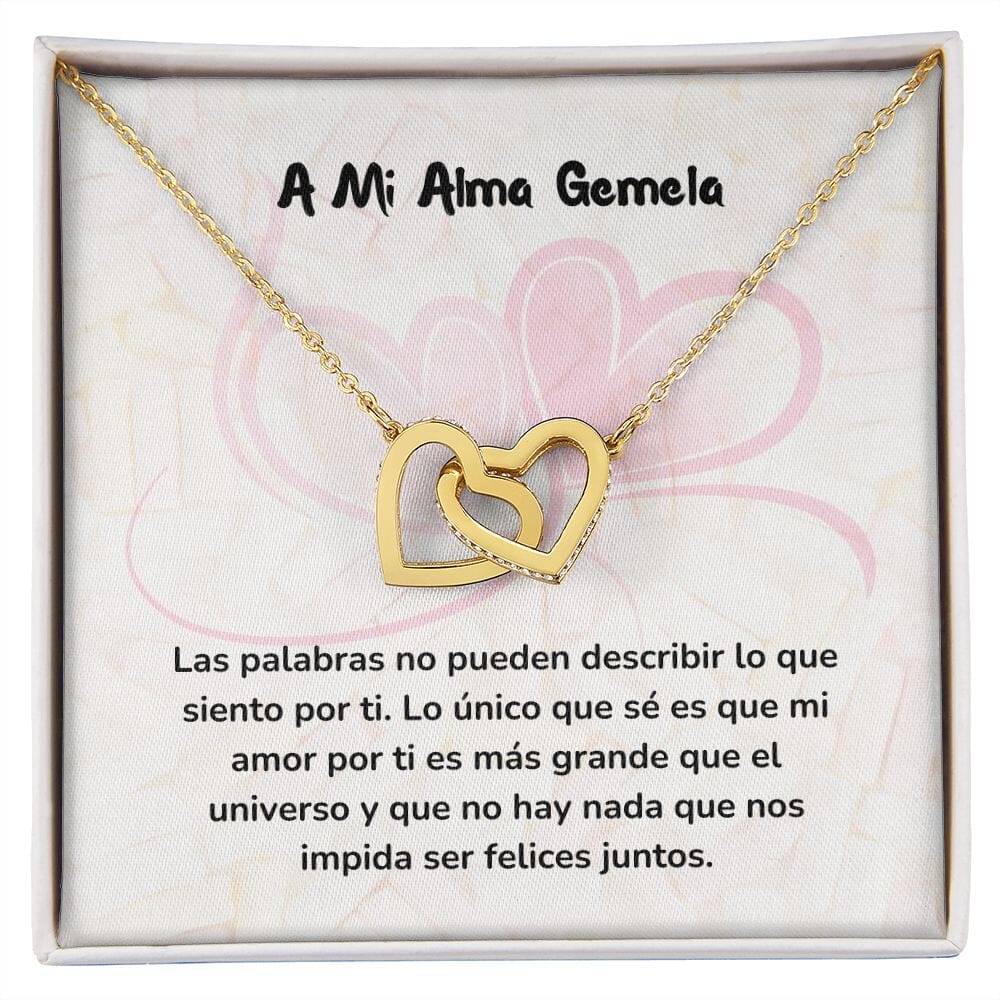 Corazones Entrelazados - Las palabras no pueden describir lo que siento por ti Jewelry/InterlockingHearts Acabado en Oro Amarillo de 18 quilates Caja Estándard (GRATIS) 
