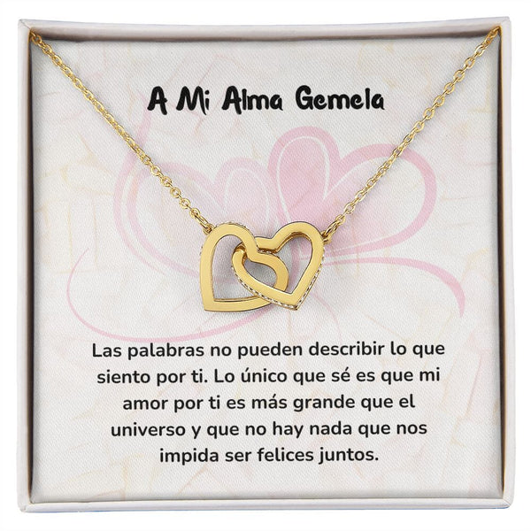 Corazones Entrelazados - Las palabras no pueden describir lo que siento por ti Jewelry/InterlockingHearts Acabado en Oro Amarillo de 18 quilates Caja Estándard (GRATIS) 