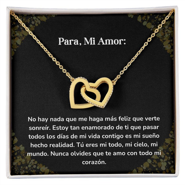 Corazones Entrelazados - No hay nada que me haga más feliz que verte sonreír Jewelry/InterlockingHearts Acabado en Oro Amarillo de 18 quilates Caja Estándard (GRATIS) 