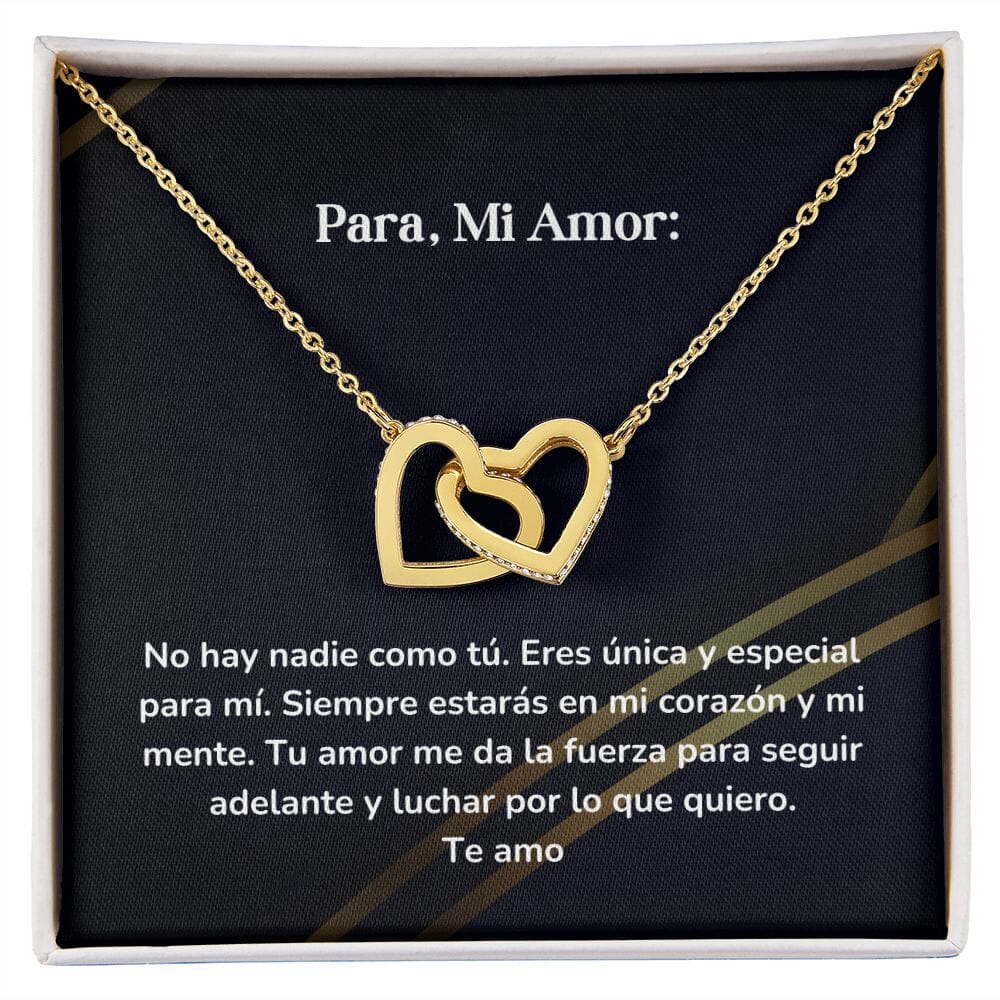 Corazones Entrelazados - No hay nadie como tú. Eres única y especial para mí Jewelry/InterlockingHearts Acabado en Oro Amarillo de 18 quilates Caja Estándard (GRATIS) 