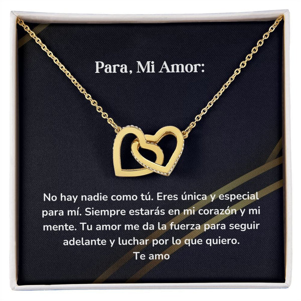 Corazones Entrelazados - No hay nadie como tú. Eres única y especial para mí Jewelry/InterlockingHearts Acabado en Oro Amarillo de 18 quilates Caja Estándard (GRATIS) 