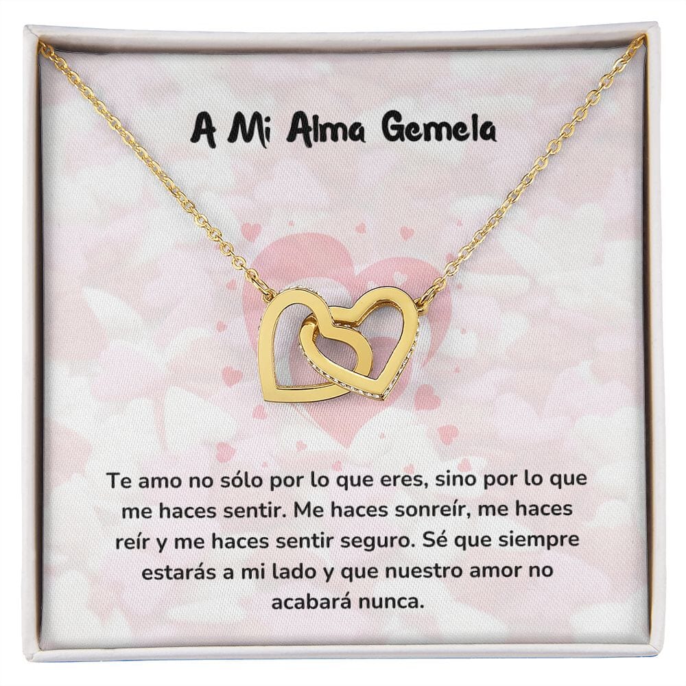 Corazones Entrelazados - Te amo no sólo por lo que eres, sino por lo que me haces sentir Jewelry/InterlockingHearts Acabado en Oro Amarillo de 18 quilates Caja Estándard (GRATIS) 
