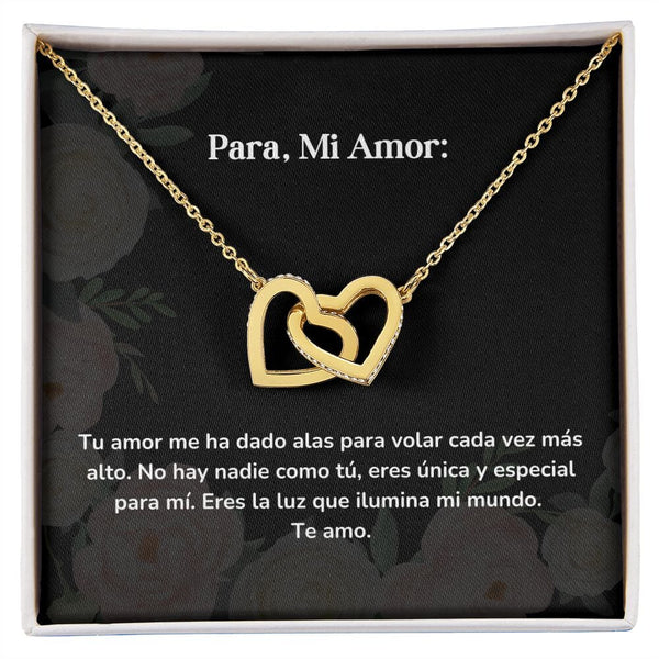 Corazones Entrelazados - Tu amor me ha dado alas para volar cada vez más alto Jewelry/InterlockingHearts Acabado en Oro Amarillo de 18 quilates Caja Estándard (GRATIS) 