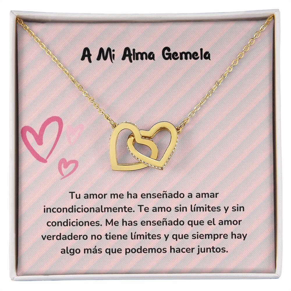 Corazones Entrelazados - Tu amor me ha enseñado a amar incondicionalmente. Jewelry/InterlockingHearts Acabado en Oro Amarillo de 18 quilates. Standard Box 