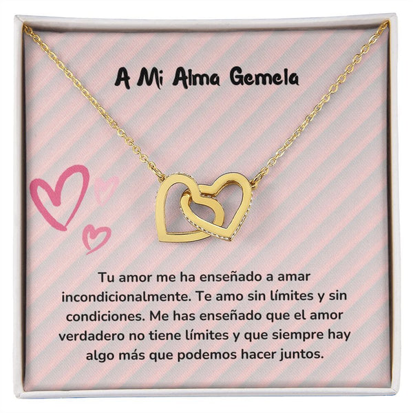 Corazones Entrelazados - Tu amor me ha enseñado a amar incondicionalmente. Jewelry/InterlockingHearts Acabado en Oro Amarillo de 18 quilates. Standard Box 