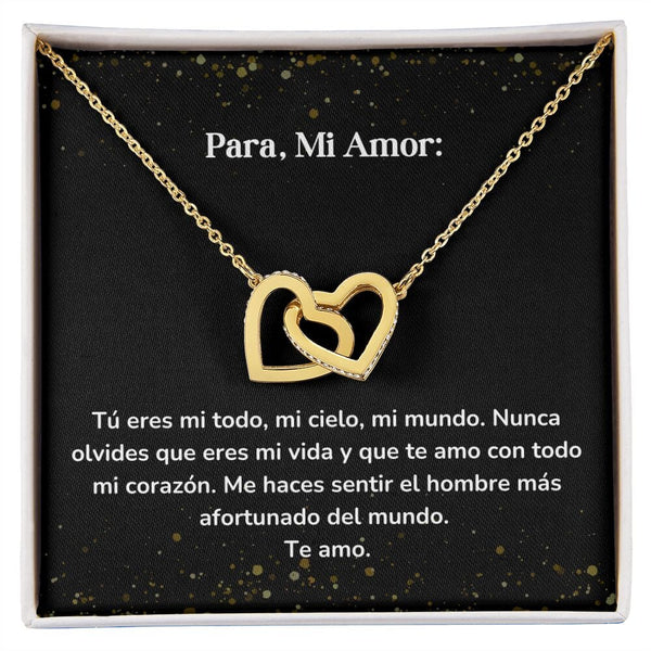 Corazones Entrelazados - Tú eres mi todo, mi cielo, mi mundo. Nunca lo olvides Jewelry/InterlockingHearts Acabado en Oro Amarillo de 18 quilates Caja Estándard (GRATIS) 