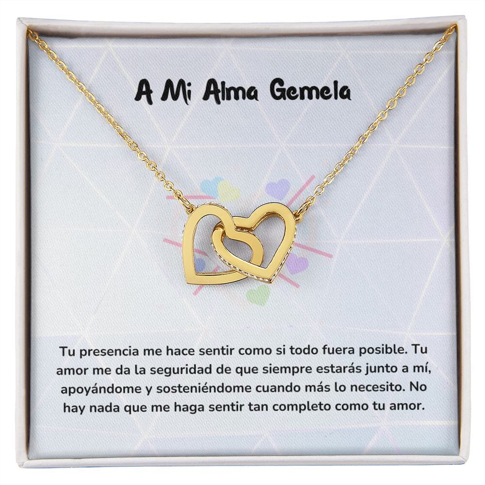 Corazones Entrelazados - Tu presencia me hace sentir como si todo fuera posible Jewelry/InterlockingHearts Acabado en Oro Amarillo de 18 quilates Caja Estándard (GRATIS) 