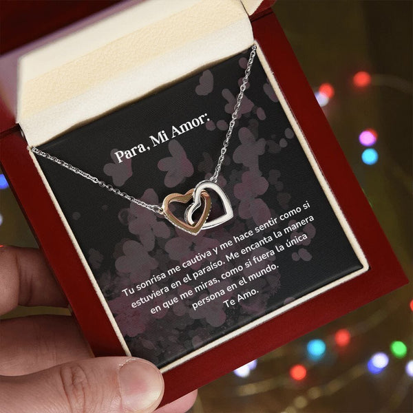 Corazones Entrelazados - Tu sonrisa me cautiva y me hace sentir como si estuviera en el paraíso. Jewelry/InterlockingHearts 