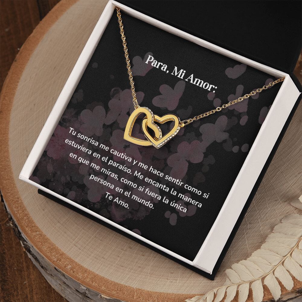 Corazones Entrelazados - Tu sonrisa me cautiva y me hace sentir como si estuviera en el paraíso. Jewelry/InterlockingHearts 