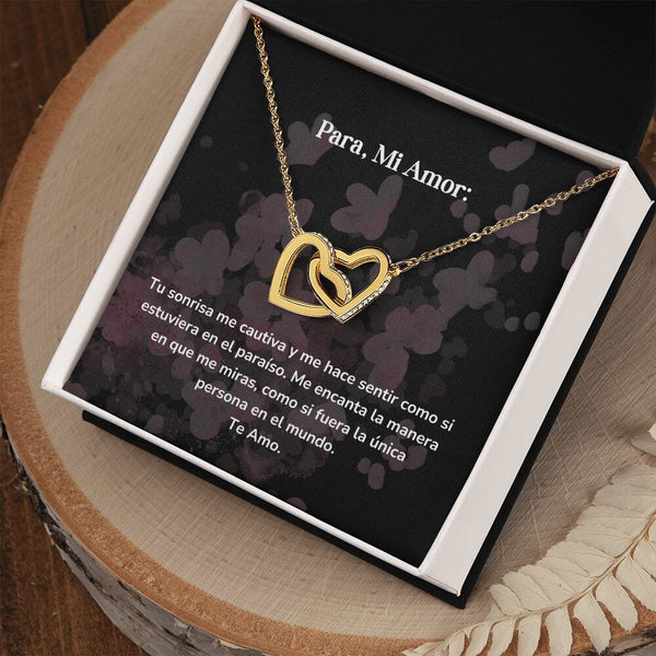 Corazones Entrelazados - Tu sonrisa me cautiva y me hace sentir como si estuviera en el paraíso. Jewelry/InterlockingHearts 