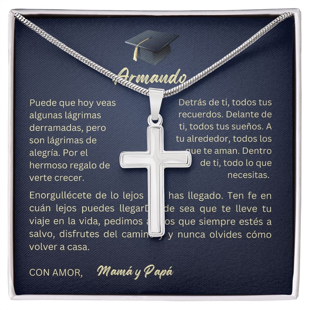 Cruz Con tarjeta Personalizada Para Graduación, Hijo, Hija , Sobrino, Ahijado Nieto. Jewelry/EngravedCross 