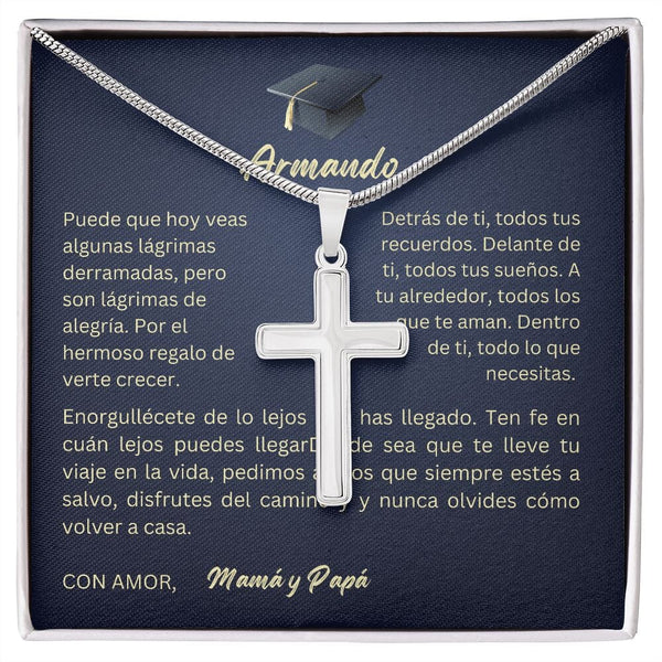 Cruz Con tarjeta Personalizada Para Graduación, Hijo, Hija , Sobrino, Ahijado Nieto. Jewelry/EngravedCross 