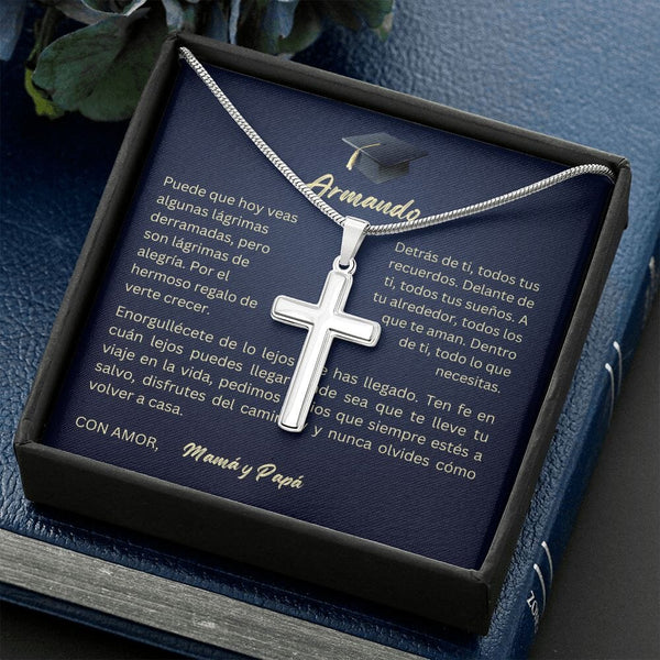 Cruz Con tarjeta Personalizada Para Graduación, Hijo, Hija , Sobrino, Ahijado Nieto. Jewelry/EngravedCross 