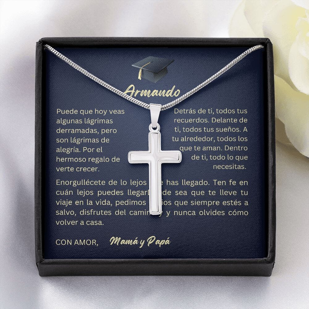 Cruz Con tarjeta Personalizada Para Graduación, Hijo, Hija , Sobrino, Ahijado Nieto. Jewelry/EngravedCross 