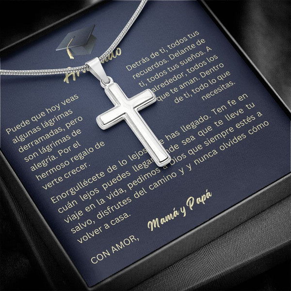 Cruz Con tarjeta Personalizada Para Graduación, Hijo, Hija , Sobrino, Ahijado Nieto. Jewelry/EngravedCross 