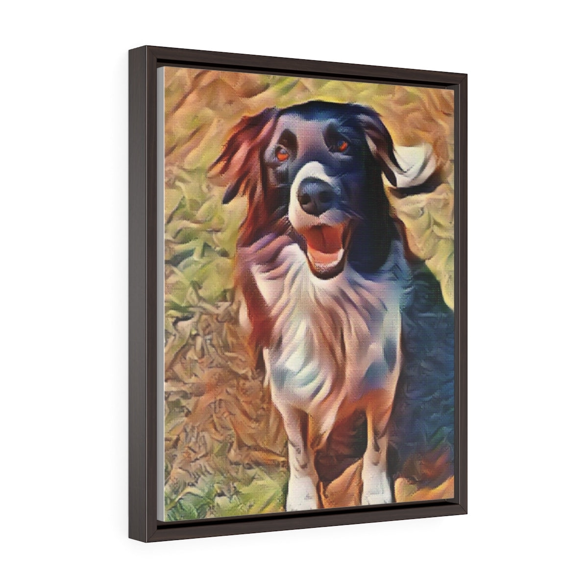 Cuadro de Mascota - Convierte tu foto en un Cuadro de Mascotas - Canva con Marco Lujo Madera Canvas 