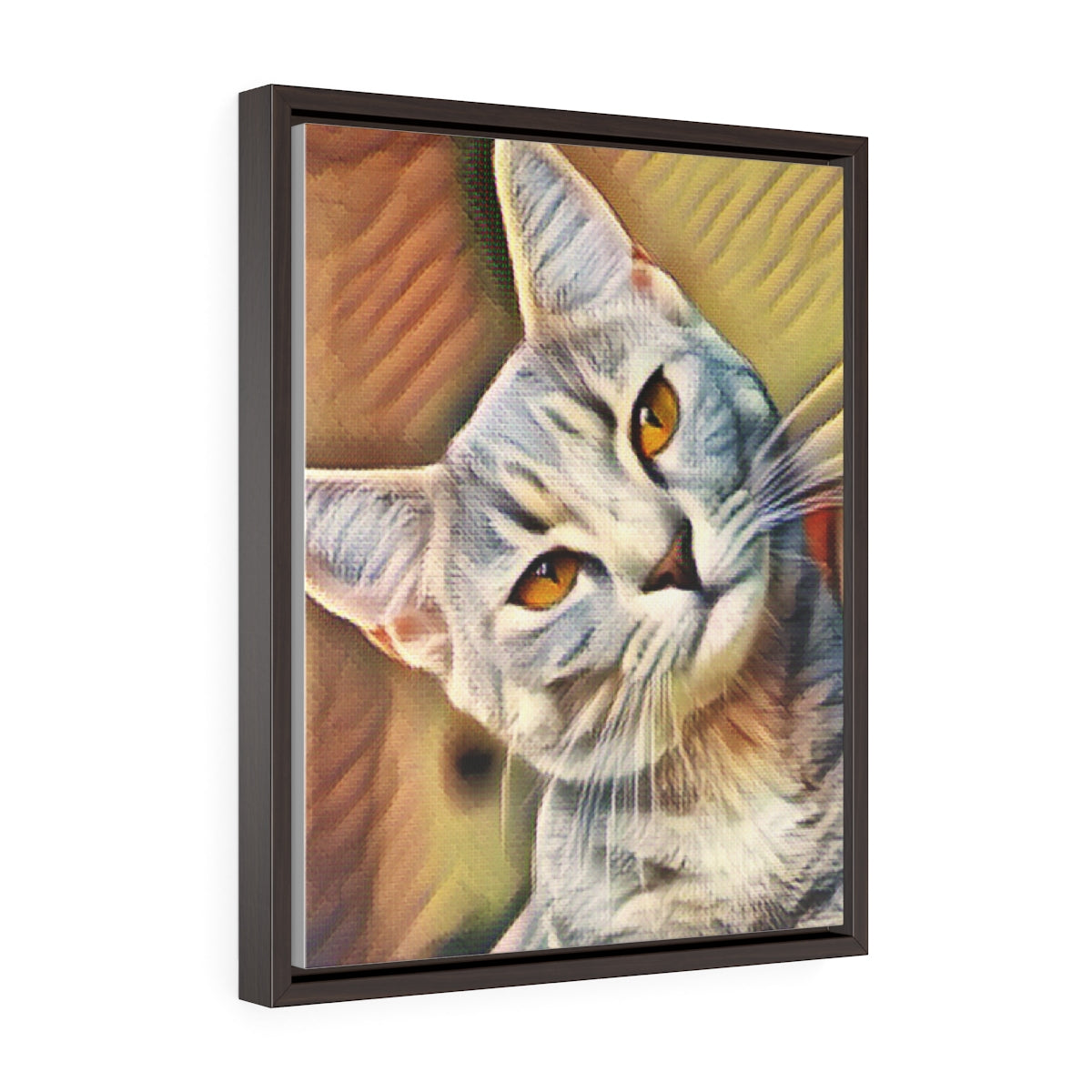 Cuadro de Mascota - Convierte tu foto en un Cuadro de Mascotas - Canva con Marco Lujo Madera Canvas 