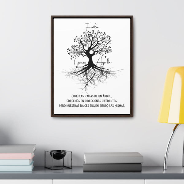 Cuadro Vertical Árbol Familiar Para Personalizar Canvas Printify 