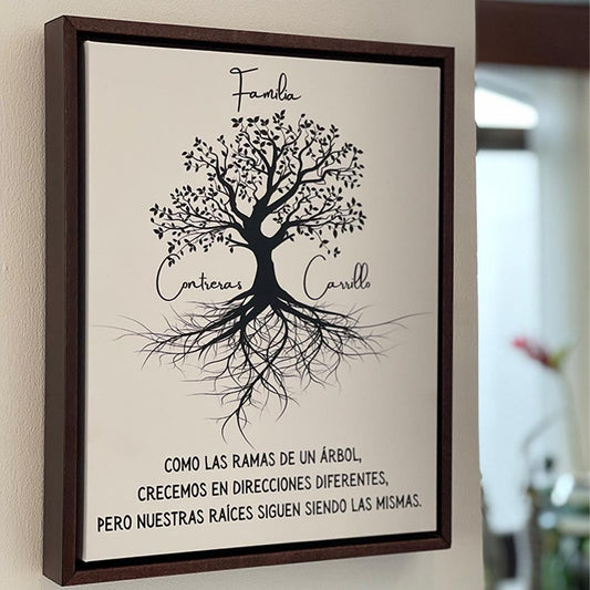 Cuadro Vertical Árbol Familiar Personalizado – Familia: Como las Ramas de un Árbol Canvas 16″ x 20″ Best Seller 