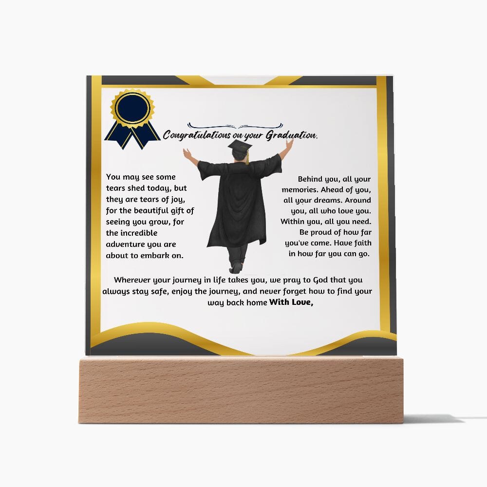 Custom Shiny Acrylic Plaque for Graduation: The Unforgettable and Exclusive Keepsake. Jewelry 