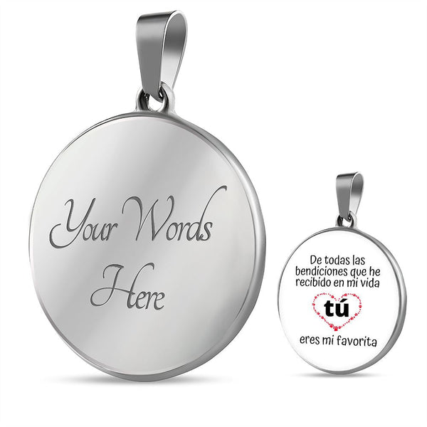 De todas las bendiciones que he recibido... - Jewelry Luxury Necklace (Silver) Yes 