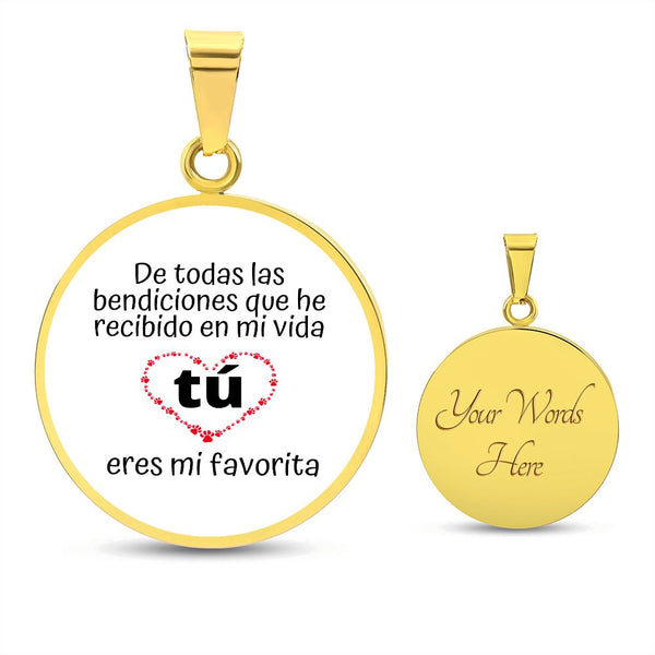 De todas las bendiciones que he recibido... - Jewelry Luxury Necklace (Gold) Yes 
