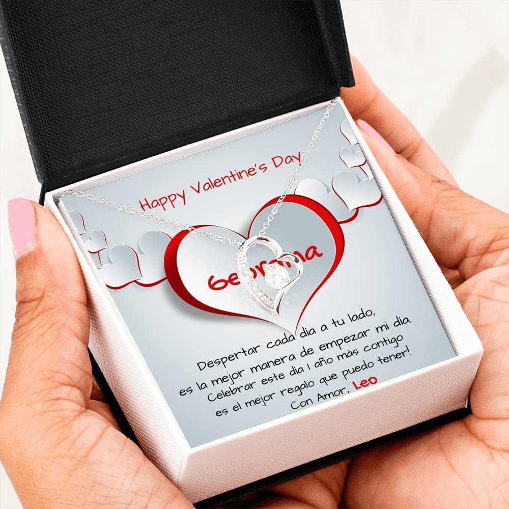 Despertar cada día a tu lado es… - Collar para regalar al Amor de Mi vida en San Valentín- Collar Por Siempre Amor Jewelry 