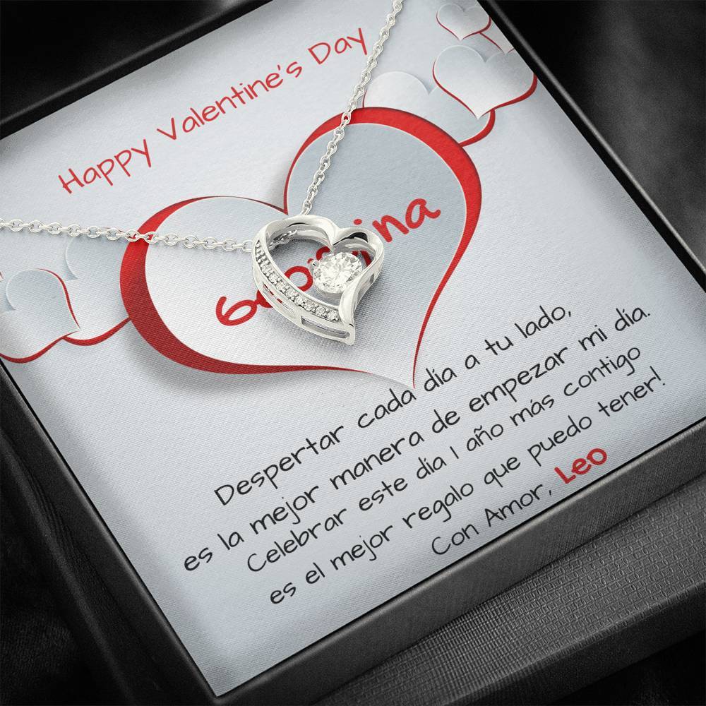 Despertar cada día a tu lado es… - Collar para regalar al Amor de Mi vida en San Valentín- Collar Por Siempre Amor Jewelry 