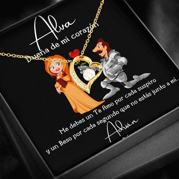 Dueña de mi corazón - Collar Forever Love para la Esposa. Jewelry/ForeverLove Acabado en oro amarillo de 18k Cajita Estandard (Incluida) 