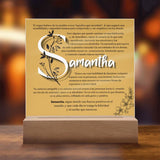 Eco del Alma: La Resonancia Profunda de Samantha - Acrílico con Luz Led Acrylic/Square ShineOn Fulfillment 