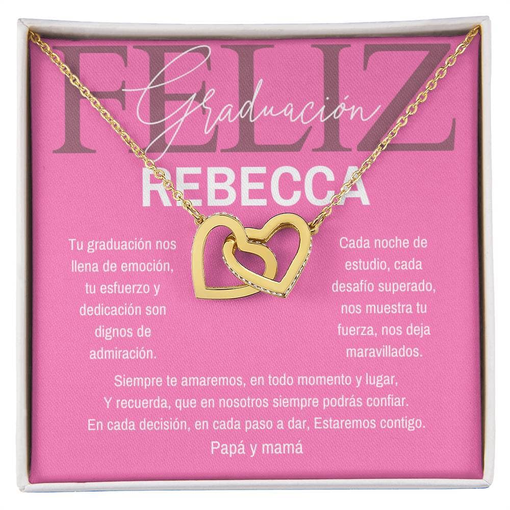 Ecos de Amor y Éxito: Collar de Corazones para Una Graduación Inolvidable - Collar Corazones Entrelazados Jewelry/InterlockingHearts Acabado en Oro Amarillo de 18 quilates Standard Box 