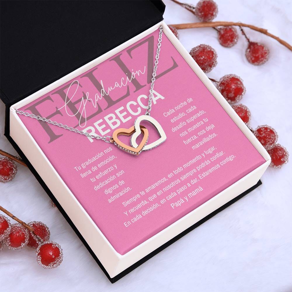 Ecos de Amor y Éxito: Collar de Corazones para Una Graduación Inolvidable - Collar Corazones Entrelazados Jewelry/InterlockingHearts 
